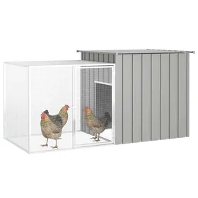 Meilleurs prix pour Meilleures Poulailler-Enclos-Cage pour poules - Gris 200x91x100 cm - acier galvanisé SSD9193976