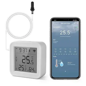 Comparer les prix de Thermometre Interieur Smart Thermometre Frigo App Monitor Exportation Gratuite de Données ℉ / ℃ Hygromet CAPTEUR DE TEMPERATURE