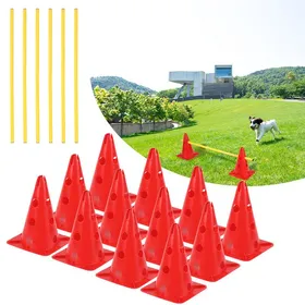 Comparer les prix de Randaco Ensemble de haies sportives pour l'entraînement de coordination Set d'obstacles pour chien MATERIEL AGILITY