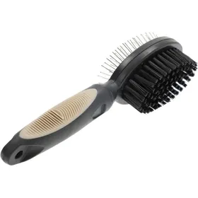 Meilleurs prix pour Brosse double face pour chien - VETOBIOL - Taille L - 2 en 1 pour poils courts et longs