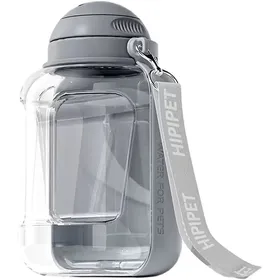 Comparer les prix de Bouteille deau pour chien distributeur deau léger pliable portable étanche pour voyage en plein air (Gris 1500 ml)