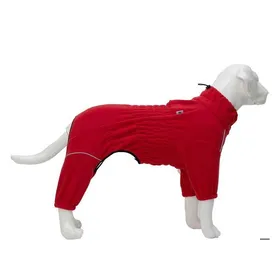 Comparer les prix de Manteau Chien Hiver Rouge Taille M - Veste Polaire Chaude Coupe-Vent avec Bandes Réfléchissantes et Col Haut Confortable