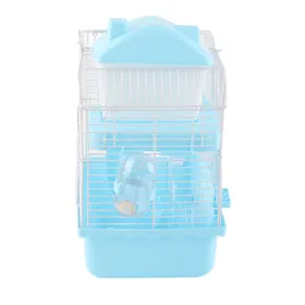 Meilleurs prix pour Qiilu Cage du hamster Cage de hamster à 2 niveaux Grand espace Châssis High Design Hamster Habitat animalerie cage Couleur de Bleu