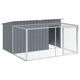 Comparer les prix de (73217)Armoire pour chiens CHICNiche pour chien avec cour anthracite 197x194x110 cm FR