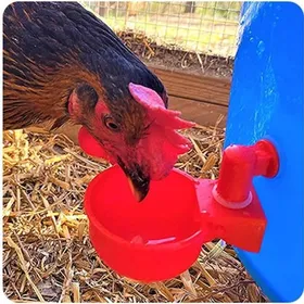 Comparer les prix de Fontaine automatique de volaille Lot de 4 abreuvoirs automatiques en plastique pour volaille avec fixation de tuyau pour YYV