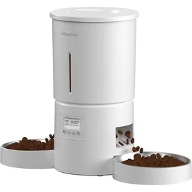 Meilleurs prix pour Distributeur Croquettes Chat Automatique Double 4.2L avec Minuterie Enregistrement Vocal 10s 2 Bols  DISTRIBUTEUR SACS DE DEJECTION