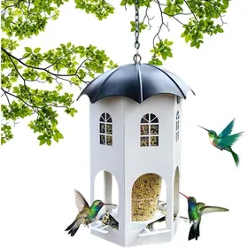 Comparer les prix de Mangeoire à oiseaux suspendue en métal  Mangeoire ronde pour oiseaux sauvages pour pelouses et jardins extérieurs  Blanc
