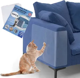Meilleurs prix pour Lot de 10 protections anti-rayures pour meubles pour chats,21 x 30 cm,film anti-rayures pour canapé,porte,mur,tapis griffoir (L)