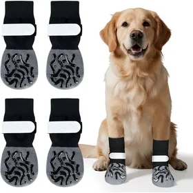 Comparer les prix de M 2 Paires Chaussette Chien AntidérapantesAnti-léchage Chaussettes Chien avec Fermeture Autocollant pour lintérieur et lextérieur