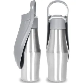 Comparer les prix de Bouteille deau pour chien - ULISEM - 750ML - Isotherme - Gris