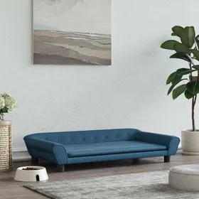 Meilleurs prix pour Lit pour chien - vidaXL - Velours bleu - 100x50x21 cm - Cadre en bois