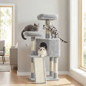 Comparer les prix de Arbre à chat Centre dActivités à Griffer 115 cm Gris Clair