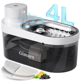 Comparer les prix de 4L Fontaine Chat s Fil Fontaine à Eau pour Chat à Pile avec Détecteur de Mouvement - Batterie 5000mAh Distributeu FONTAINE A EAU