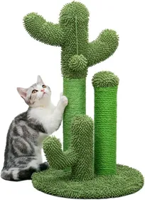 Comparer les prix de Lot De 3 Arbres À Chat En Forme De Cactus-Vert-Taille M-53 Cm