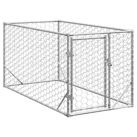 Meilleurs prix pour SALE 2025Chenil dextérieur pour chiens porte 2x1x1 m acier galvanisé chill505568