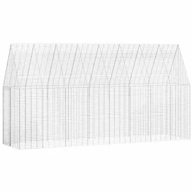 Comparer les prix de Argent Cage pour lapins - enclos dextérieur - Argenté 400x100x210 cm Acier galvanisé A2080