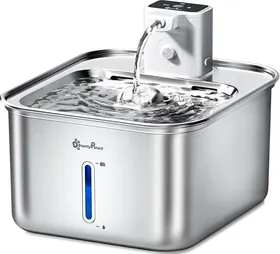Comparer les prix de Fontaine A Eau Chat Inox,3L Fontaine À Eau Pour Chat Et Chien,Facile À Nettoyer,Super Silencieux