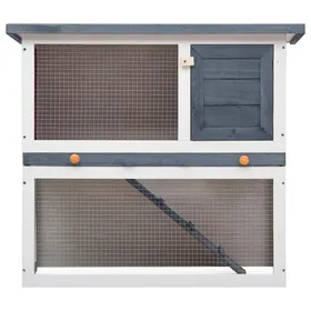Meilleurs prix pour Bon plan Clapier Lapins Petit enclos - JILI HOT - Clapier dextérieur - 1 porte Gris Bois - Pour Jardin Thome1342560