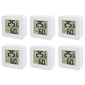 Meilleurs prix pour Pack 6 Mini Thermomtres Intrieur Numriques Hygromtre Label