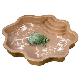 Comparer les prix de Piscine de bain pour reptiles – Grand bol dalimentation pour tortues Habitat pour tortues rampe nourriture et BASSIN POUR YYV