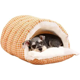 Comparer les prix de Lit caverne pour animaux - DOK - Double face - Partiellement fermé - Lavable en machine - Tissu polaire arctique