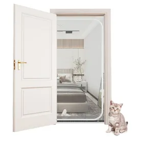 Comparer les prix de Moustiquaire de Porte pour Chat pour empêcher Animaux de Compagnie de séchapper 90 cm x 200 cm - Pour salon avec fermeture éclair