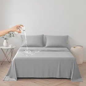 Meilleurs prix pour de lit imperméable résistant aux Poils animaux pour Chien et Chatprotège Mates pour Gris Queen 200*230cm QUEEN 200*230CM DRAP PLAT