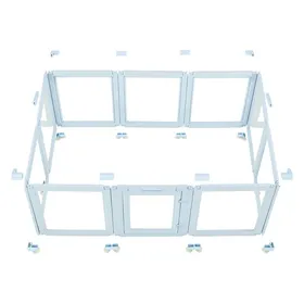 Meilleurs prix pour Parc de mise bas pour chien - DUOKU - SSPTDWB-02 - 193 x 1245 x 765 cm - Bleu - 10 panneaux transparents