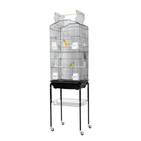 Meilleurs prix pour Grande cage à oiseaux pour perroquets-Cage surélevée -46× 35× 104cm-en Métal