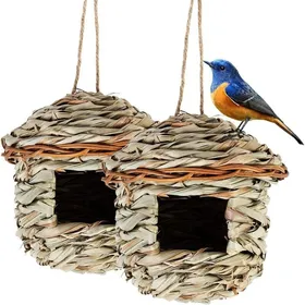 Comparer les prix de Nichoir pour oiseaux tiss la mainmaison extrieure adapte aux petits oiseaux comme les colibris et msanges PZCC