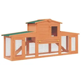 Meilleurs prix pour @FRENCH Clapier large pour petits animau x avec toits - Bois - Maison Lapin Enclos 31857