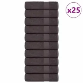 Meilleurs prix pour vidaXL Serviettes de douche 50 pcs anthracite 70x140 cm 100% coton, serviette, ensemble de serviettes de bain, serviette 136688.
