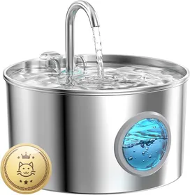 Comparer les prix de Fontaine A Eau Chat Inox: 2,2L Fontaine À Eau Pour Chat-Distributeur Eau Chat Automatique-Silencieux Fontaine Eau Chat