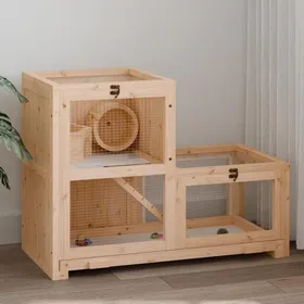 Comparer les prix de Meilleures Poulailler-Enclos-Cage à hamster 81x40x60 cm bois massif de sapin SSD9595908