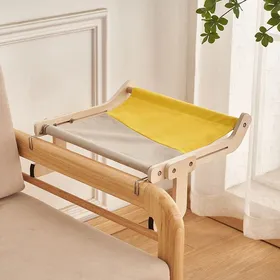 Comparer les prix de Hamac Suspendu pour Chat en Bois-Lit pour Chat à Accrocher sur FenêtreChaise ou RebordsDesign Confortable et Élégant-Jaune
