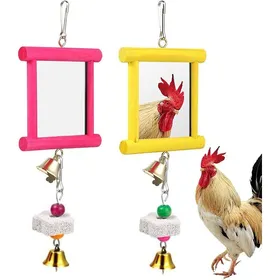Comparer les prix de Miroir Jouet pour Poules - Miroir à Picorer avec Perchoir pour Bec et GriffesDistraction Sécurisée pour Volailles