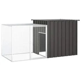 Meilleurs prix pour Solde 2026Poulailler pratique/parc à lapins Anthracite - Cage pour poules Anthracite 200x91x100cm Acier galvanisé 21.4 Kg 77972281