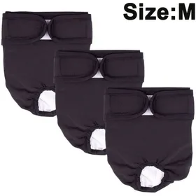 Comparer les prix de Lot de 3 couches lavables réutilisables pour chien culotte menstruelle très absorbante anti-harcèlement pour animaux
