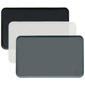 Meilleurs prix pour Tapis de gamelle Basique en Silicone - KaraLuna - Tapis antidérapant pour gamelle ou gamelle de Chat I Tapis d'alimentation (B-SG)