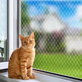 Meilleurs prix pour Filet pour chat - 4 x 3 m - Filet de sécurité - Filet pour balcon - Filet de protection pour chat - Filet anti-chute - Clôture pour