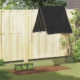 Meilleurs prix pour Argent Cage pour lapins - enclos dextérieur - Argenté 200x100x210 cm Acier galvanisé A2082
