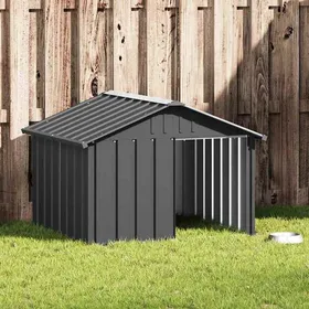 Meilleurs prix pour Anthracite Niche pour chien Anthracite 1165x103x815 cm Acier galvanisé - Niches pour chiens H1080