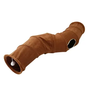 Comparer les prix de Tunnel en daim - EINNENFFER - Jouet pliable - Design en S - Durable - Idéal pour chats claustrophobes