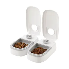 Comparer les prix de Mangeoire automatique 2 repas - ULISEM - Inserts inox - Poche de glace