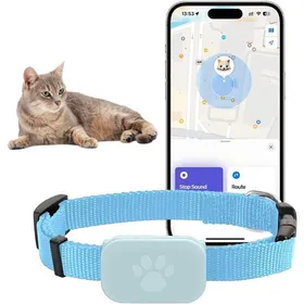 Meilleurs prix pour Collier GPS Chat Chien Tracker pour Apple Find (Compatible avec iOS/Android)Bleu Label