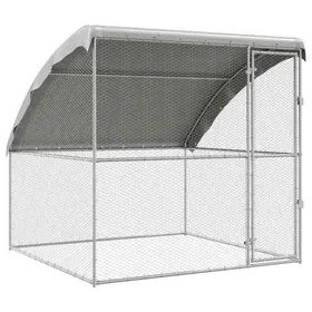Comparer les prix de SWEET®Enclos Extérieur Volière Chenil Cage à poules Argenté 2x2x2 m Acier galvanisé EU26_295634