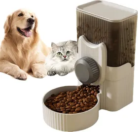 Comparer les prix de Mangeoire à réapprovisionnement automatique pour animaux de compagniecapacité de 1Lensemble de distributeur(mangeoire gris)