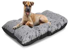 Comparer les prix de Coussin pour chien PRESTIGE 100x70 cm imperméable os noir