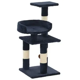 Meilleurs prix pour Automne/hiverArbre à chat avec griffoirs en sisal 65cm Bleu - HAuteur:65cm - Grande Taille &FR_436181