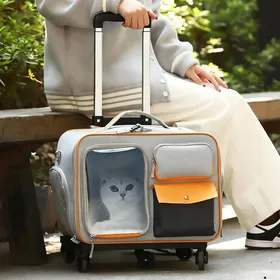 Comparer les prix de Transporteur animaux roulant – sac pour chat/chien/chiot idéal pour voyages .
